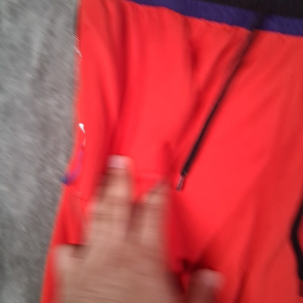 Nike Basketball Shorts Men XL Dry Fit Red Purple Black Stretchable Wiht Pockets - Picture 4 of 6